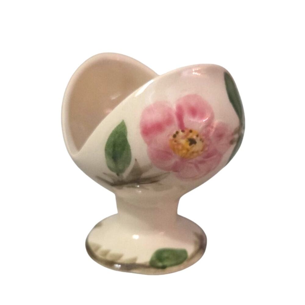 Blue Ridge Tulip Hand Painted Candle Stick Holder Pink Flower